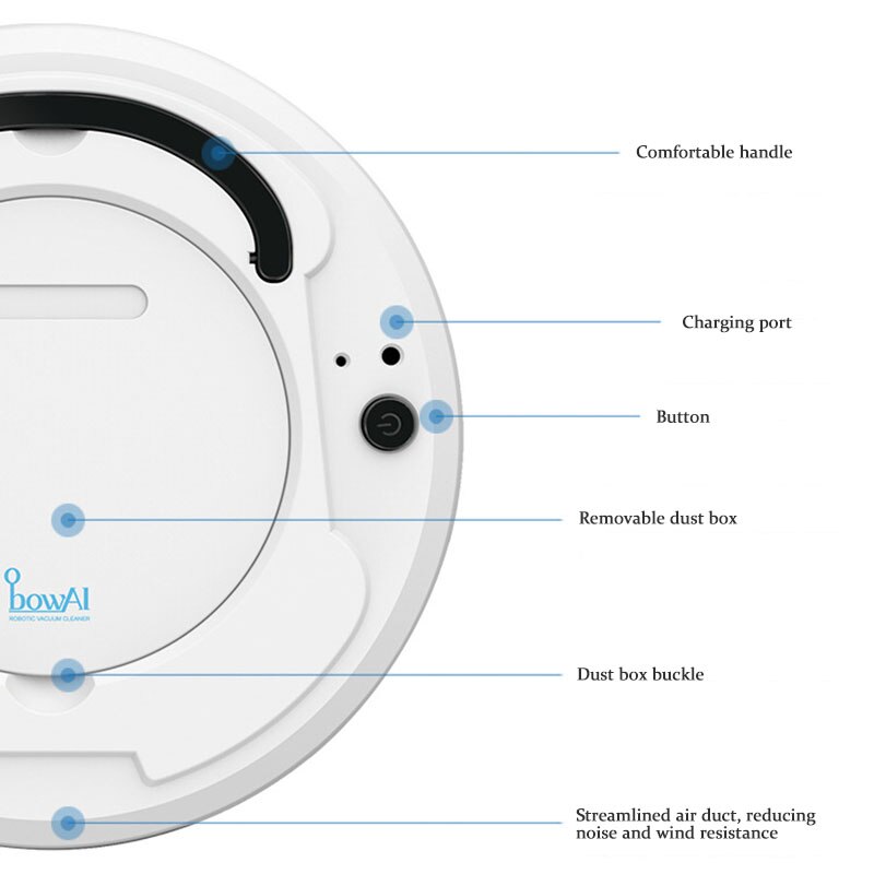 Intelligent Robot Vacuum Cleaner Home Charging Automatic Induction Cleaning Machine Dust Sweeping Mopping Three-in-one