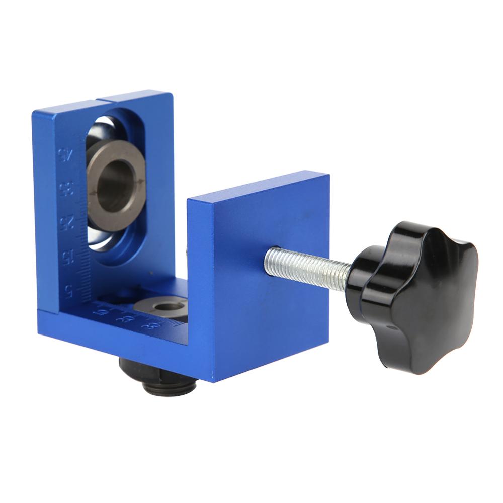 Trebearbeiding boring lokaliseringsveiledning tre dowel hole boring guide jig drill bit kit woodworking snekring stiller verktøy
