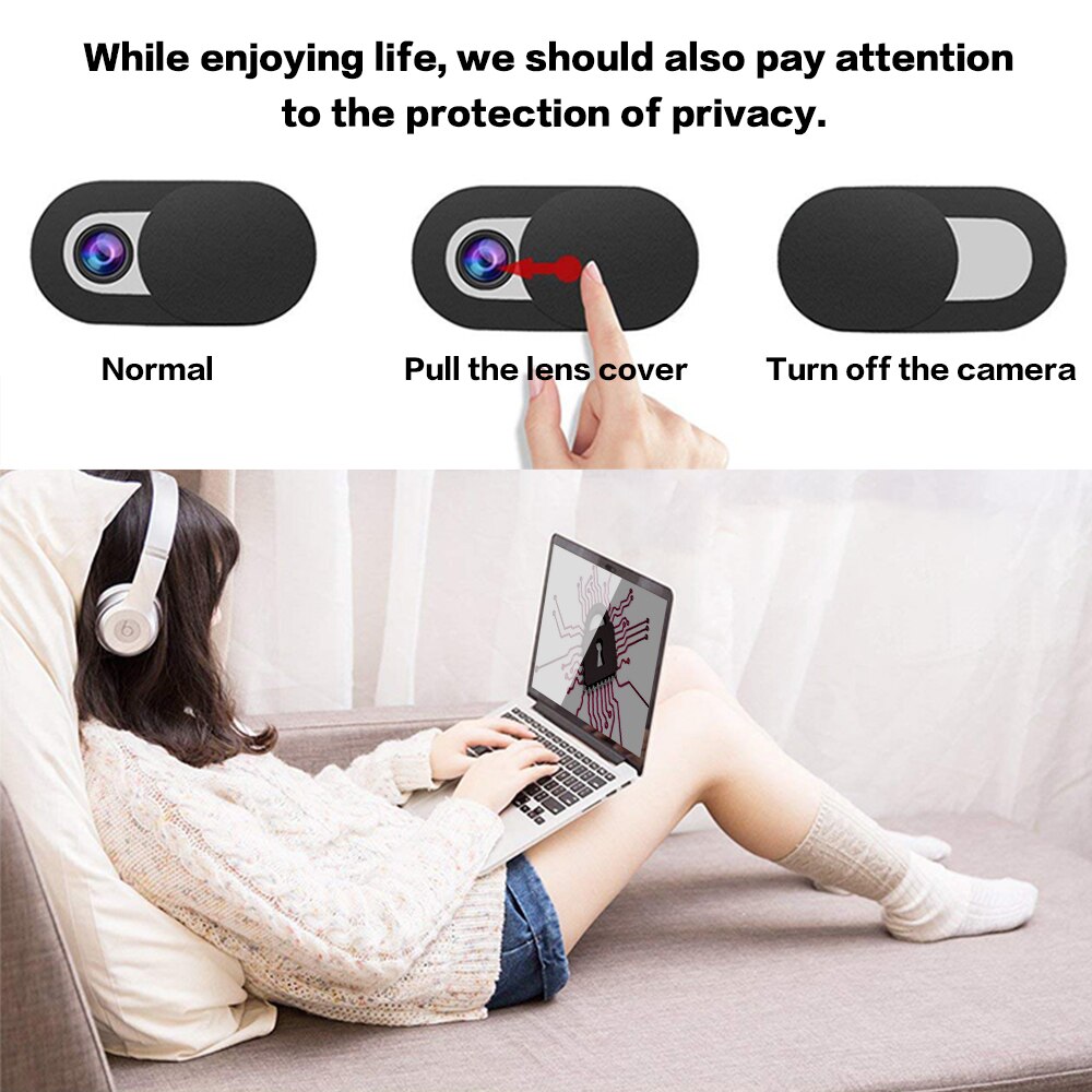 Universal Ultra Thin WebCam Cover Shutter Magnet Slider Plastic Camera Cover For Web Laptop iPad PC Mac Tablet Phone Privacy