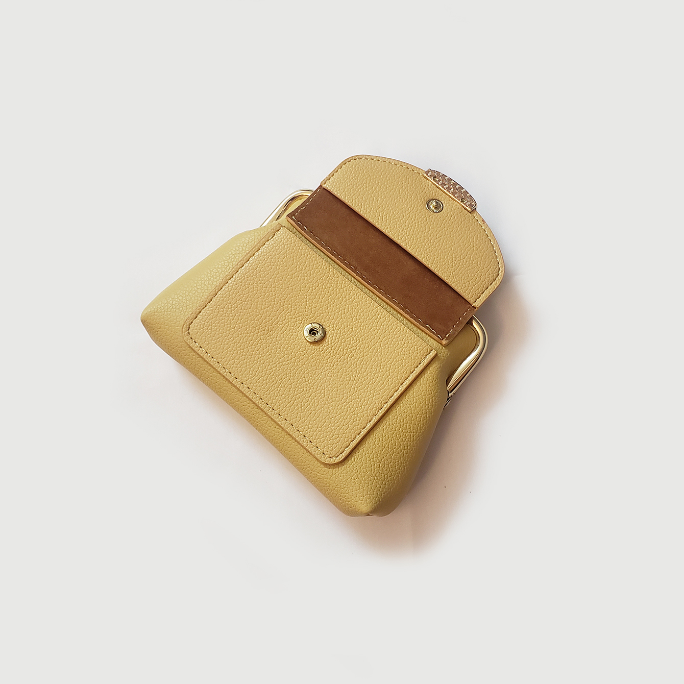 Vintage litchi-mønster håndveske lommebok dame kort søt trendy liten myntveske kortlommebok