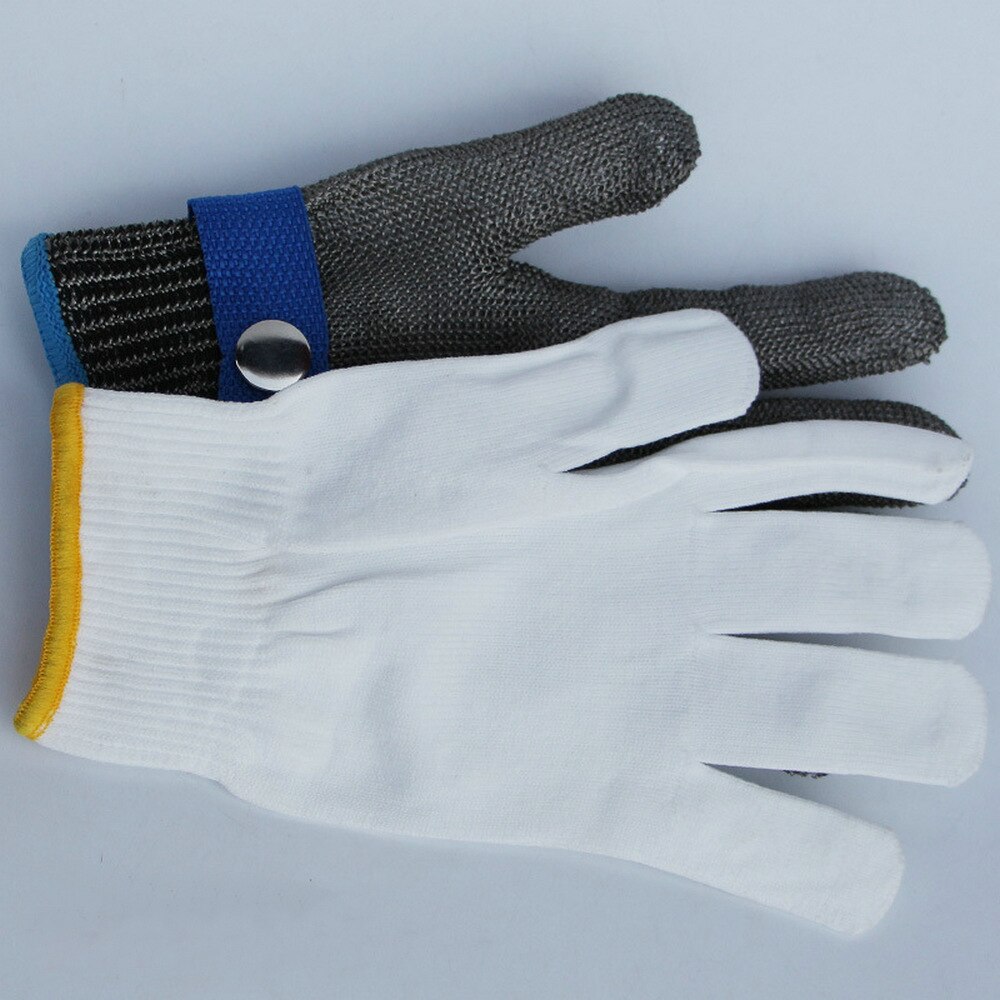 100% Rvs Butcher Beschermen Vlees Handschoen Anti-Snijden Staal Handschoenen Bescherming Grade 5 Handschoenen: XXXL 27.5cm