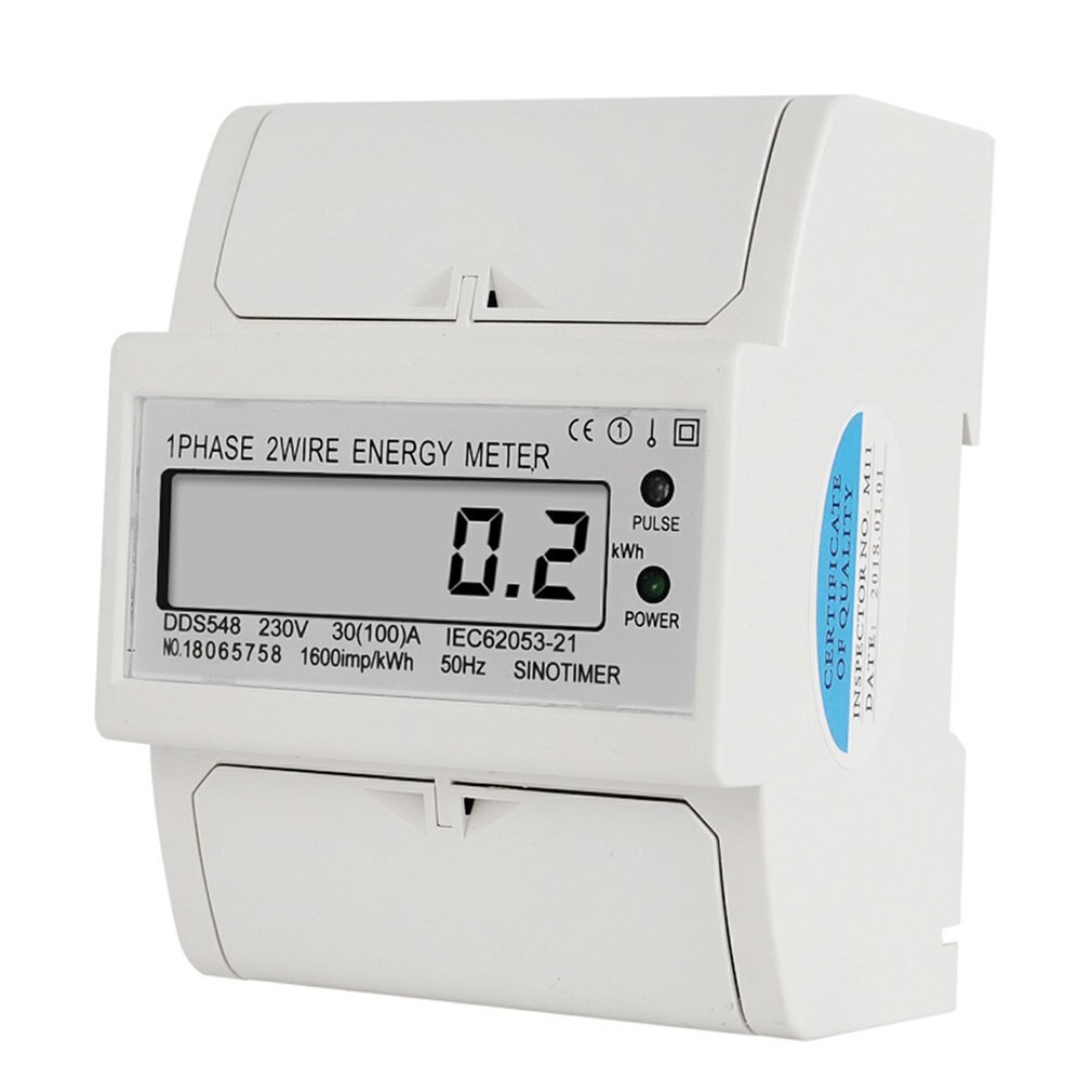 DIN Rail Mount AC 380V 5-100A Three Phase 2 Wire Digital Power Meter Electricity Cost Measuring Meter: DDS578