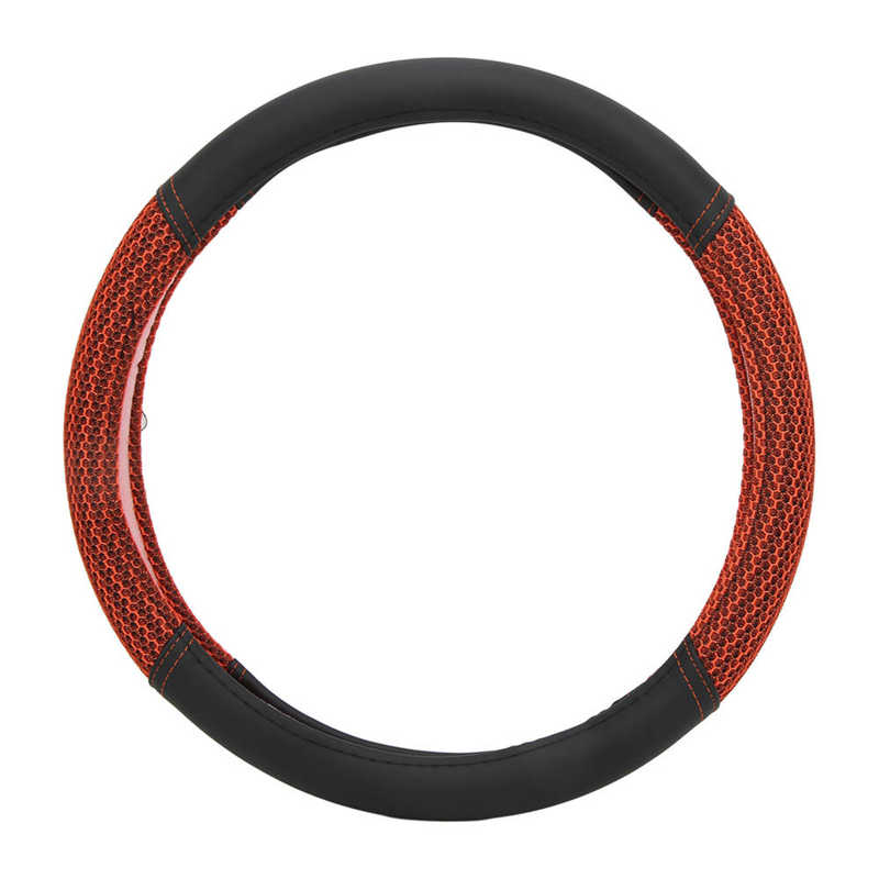 Housse De Volant Pour Dodge Challenger 2015-2021 - Cuir Soude Main, Fils Rouge, Noire, Antidérapante