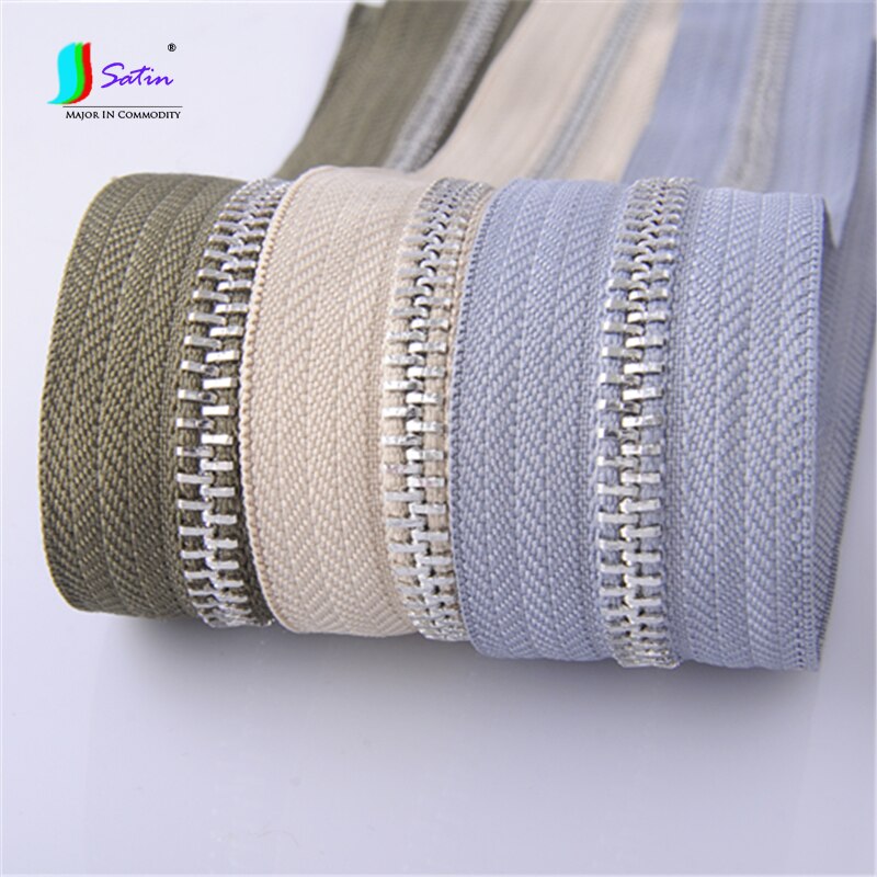 2 meter 5#  metalen groene verstelbare lengte montage rits diy handtassen tassen laarzen jaszak donsjack koperen rits  a0334f