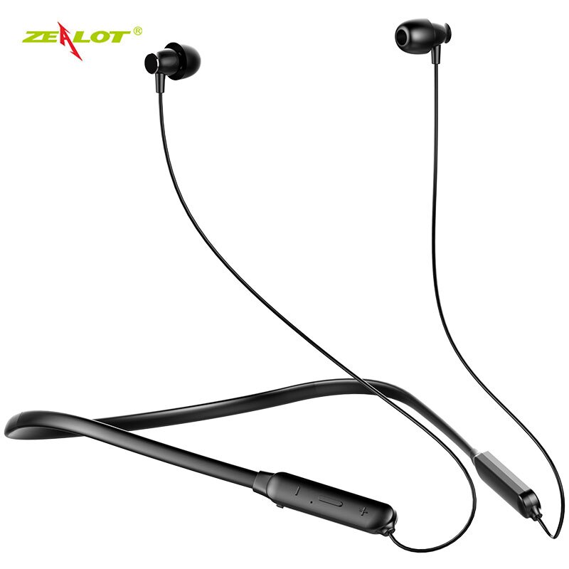 Ijveraar H15 Sport Bluetooth nekband Koptelefoon draadloze Stereo IPX5 Transpiratie bluetooth Headset voor Telefoons aptx Hoofdtelefoon: Black