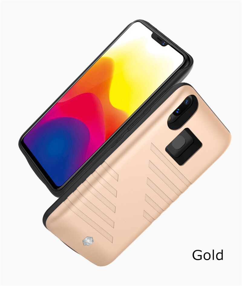 NTSPACE 6800mAh Slim Power Bank Case For VIVO V9 Battery Case Portable Charger Case External Battery Powerbank Cover For VIVO V9: Gold