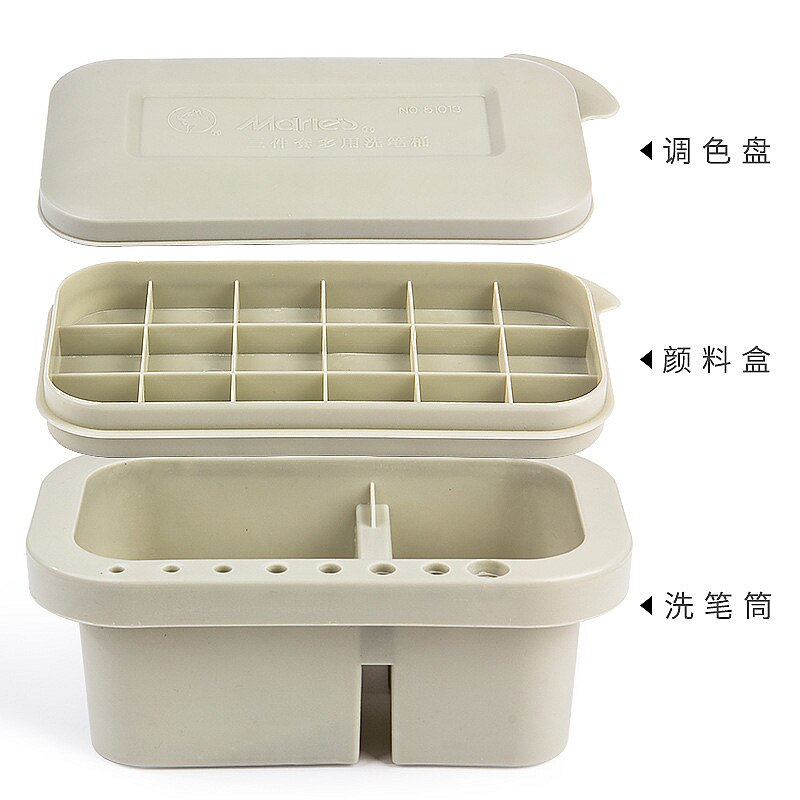 Borstel Wassen Emmer 3 In 1 Pen Vat Borstel Olieverfschilderij Borstel Emmer Aquarel Tool Art Palet Borstel Houder Art supply