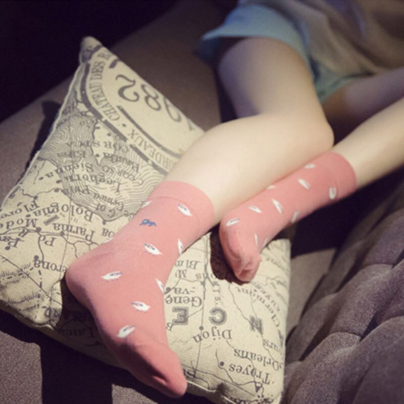 Cartoon Cotton Socks Multi-Color Dress Casual Men's Women's Socks