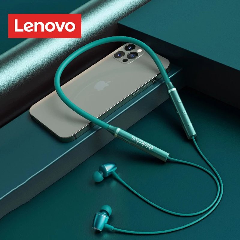 Lenovo HE05X Ⅱ Neckband Earphones Wireless Bluetooth 5.0 Earbuds Waterproof Sport Headset with Mic Magnetic Neckband Earphone: green