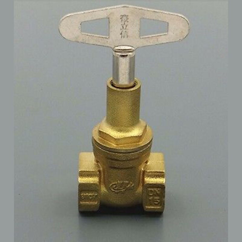 Brass Key Lock Gate Valve 1/2" BSP Female Thread gas oil water Security for Water meter