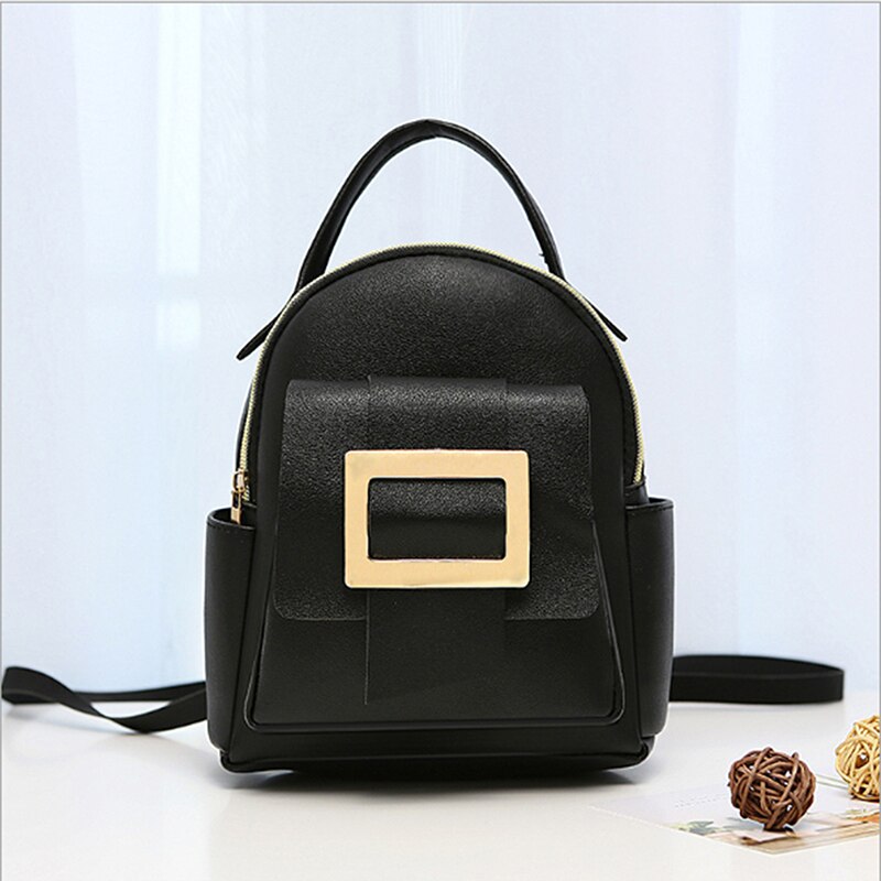 Mini Rugzak Vrouwen Schoudertas Pu Lederen Patchwork Draagbare Vrouwelijke Rugzak Mode Tienermeisjes Schooltas