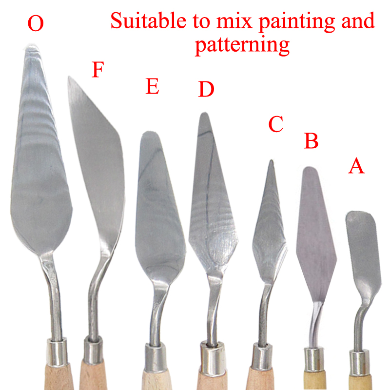 Palette Oil Mix Scrape Scraper Knife Texture Painter Paint Tool Artist Art Draw Spatula Drawer watercolor Student Pigment
