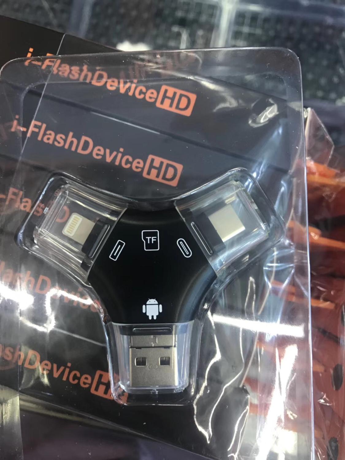 Otg 4 in 1 kaartlezer micro usb adapter tf micro sd kaartlezer voor android ipad/iphone 7 plus 6 s 5s macbook voor samsung  s5 s6 s7