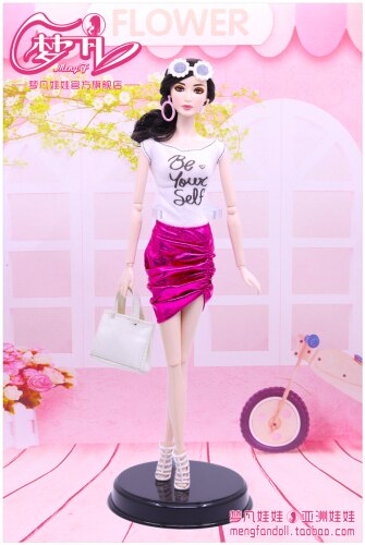 30cm Doll Dress Clothes suit for licca For ob24 ob27 Doll for Mengfan Doll Accessories Baby Toys Best Girl': Silver