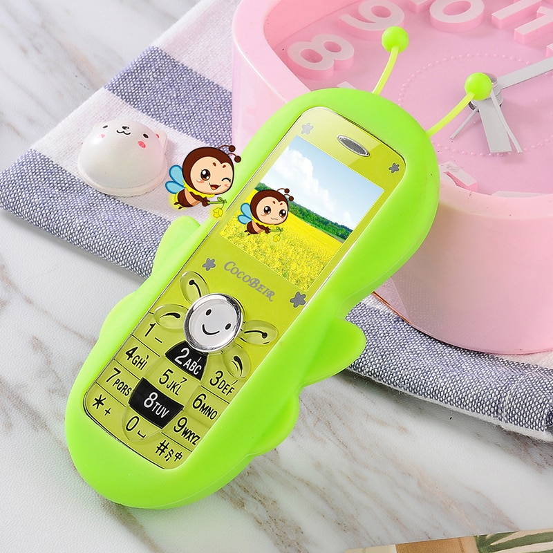 Mini Cute Cartoon Bar Phone Dual Sim Card Mobile Phone Bluetooth Student Child Cellphone With Camera