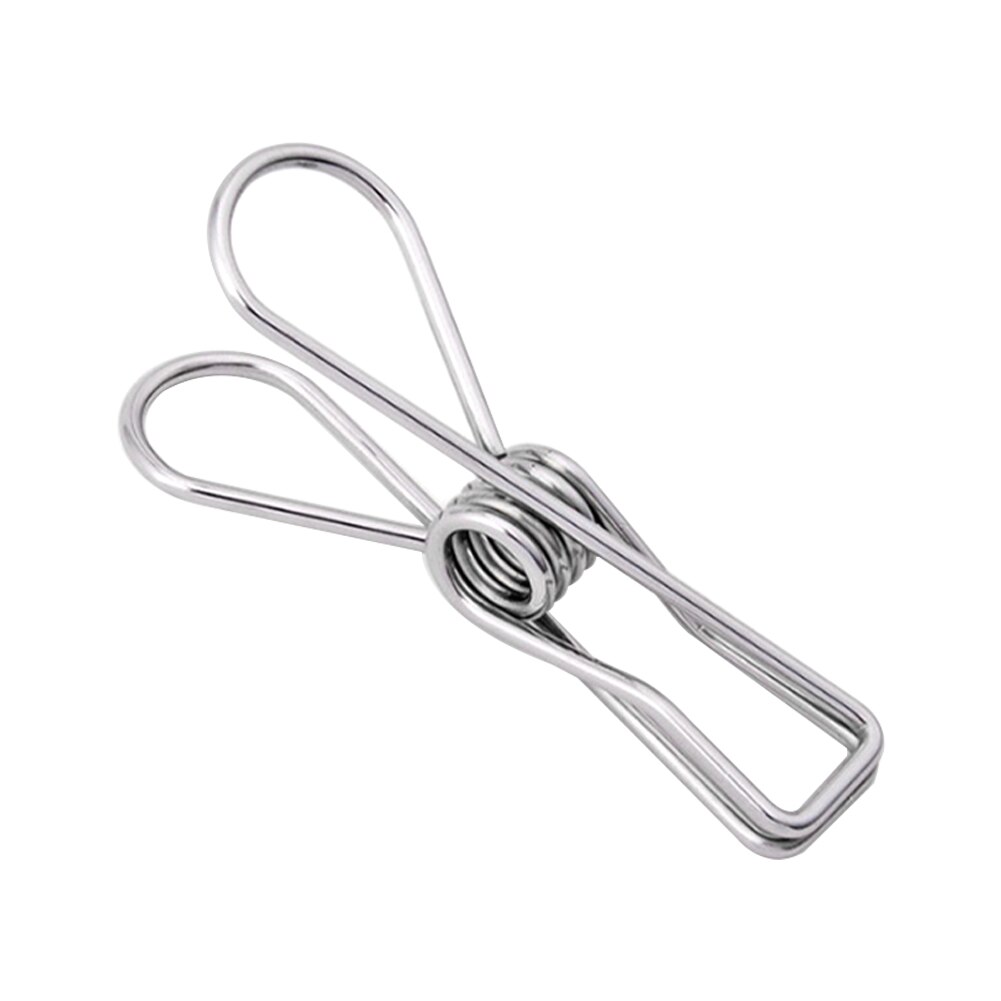 100pcs Hanging Clips Indoor Outdoor Photo Paper Spring Loaded Non Slip Stainless Steel Clothes Peg Space Saving Rustproof