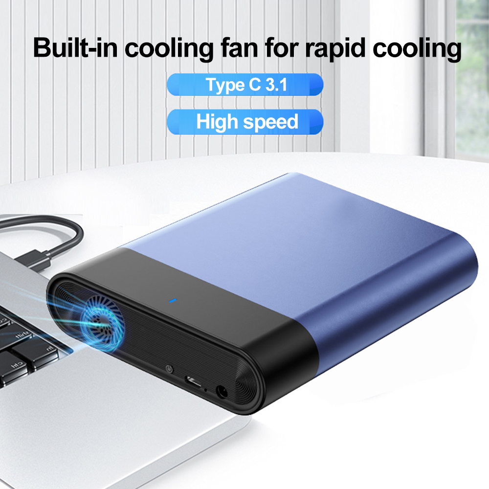 USB 3.1 HDD/SSD Enclosure 2.5/3.5'' Aluminum Alloy External Hard Drive Case SATA TO Type C 12TB High Speed Adapter for Laptop PC