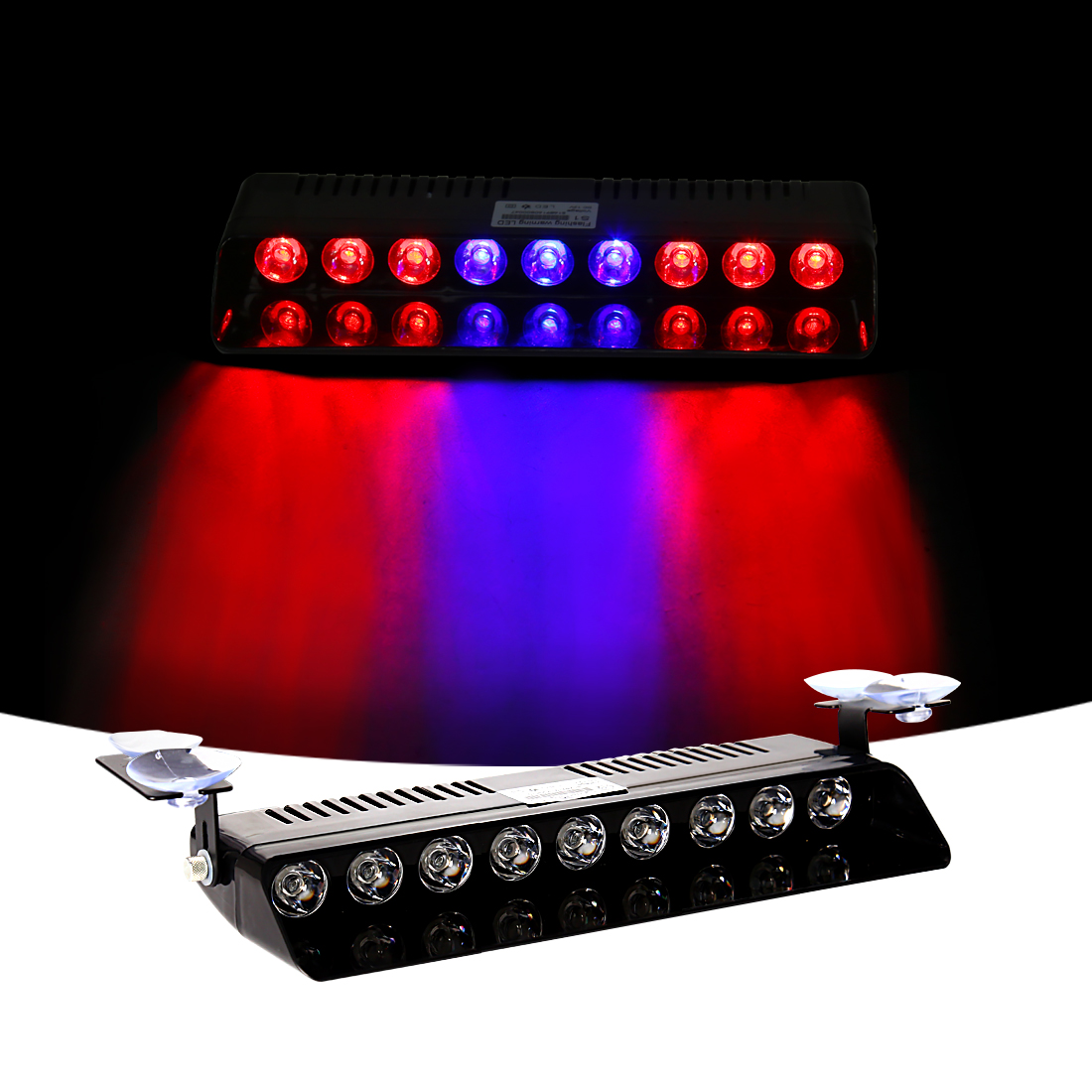 S1 9 luces LED de advertencia para coche, linternas estroboscópicas, indicador de salpicadero de emergencia, 12V, Ultra brillante, rojo, azul, amarillo y blanco