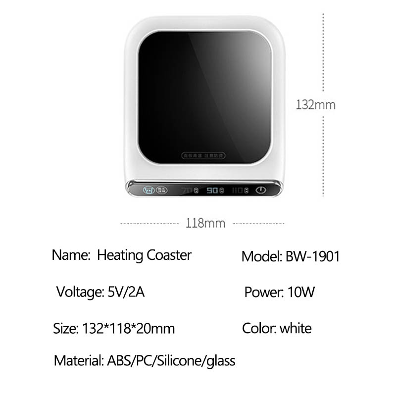 5v kops varmeapparat smart termostatisk usb opladning temaskiner 3 gear opvarmning coaster bordvarmer til mælk kaffe te varmepude