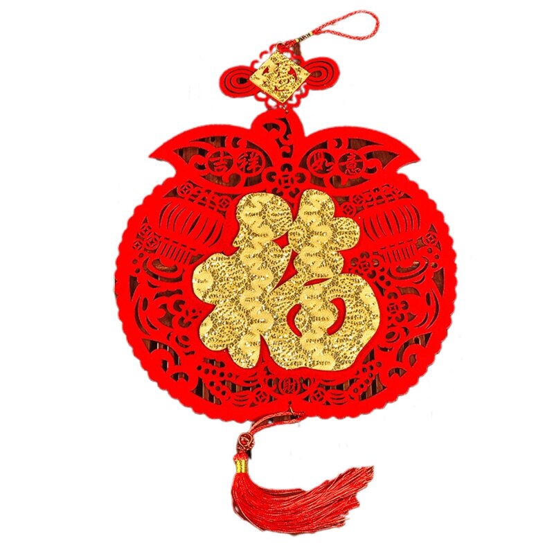 Novelty Year Accessories Chinese Knot Hanging Craft Ornaments Traditional Oriental Handcraft Festival Supplies: Apple