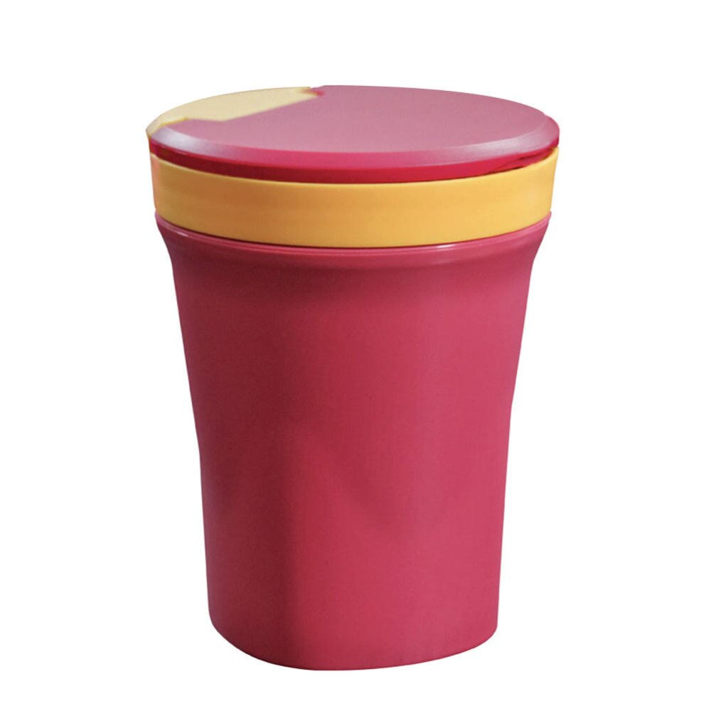 450ML Microwaveable Soup Cup Soup Container with Lid Spoon for Friends Family: Red