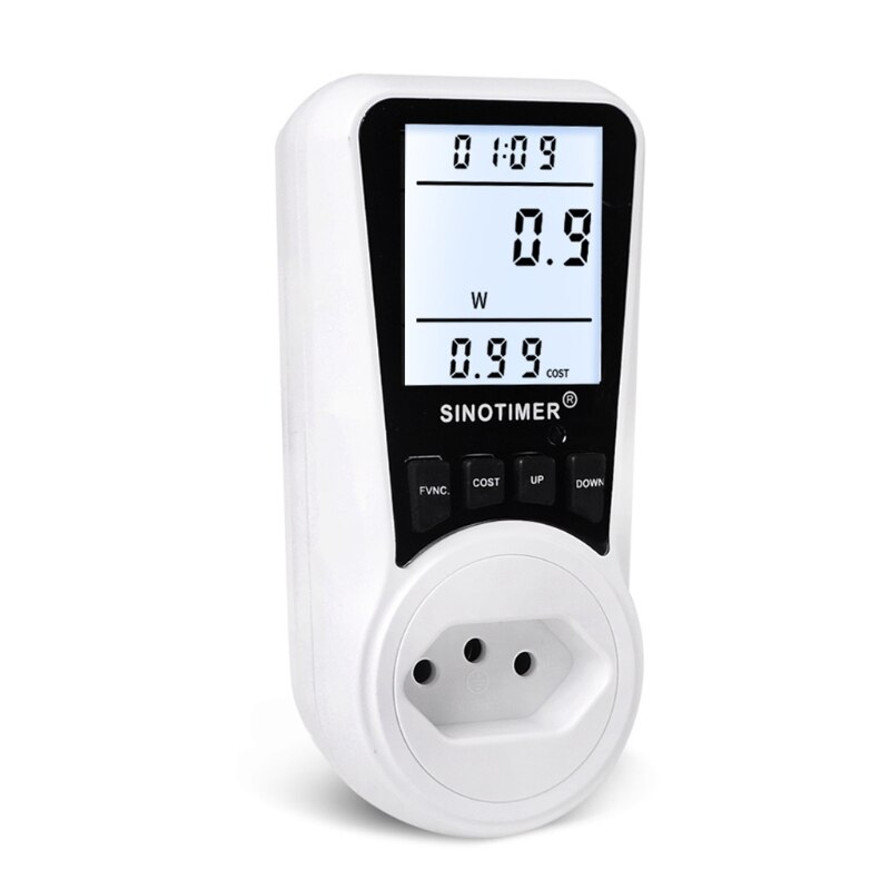 Electricity Usage Monitor Power Meter Plug Digital LCD Display Energy Meter Plug Volt Amps Watt kWh Consumption Analyzer