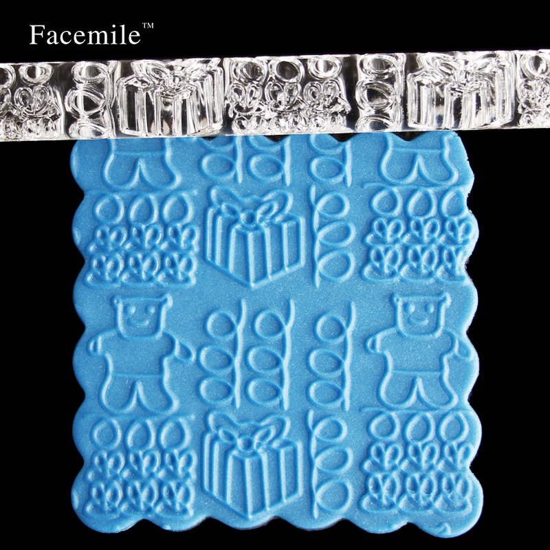 1PCS Textured Embossed Bear Acrylic Rolling Pins Fondant Cake Decorating Decorating Tools 51011