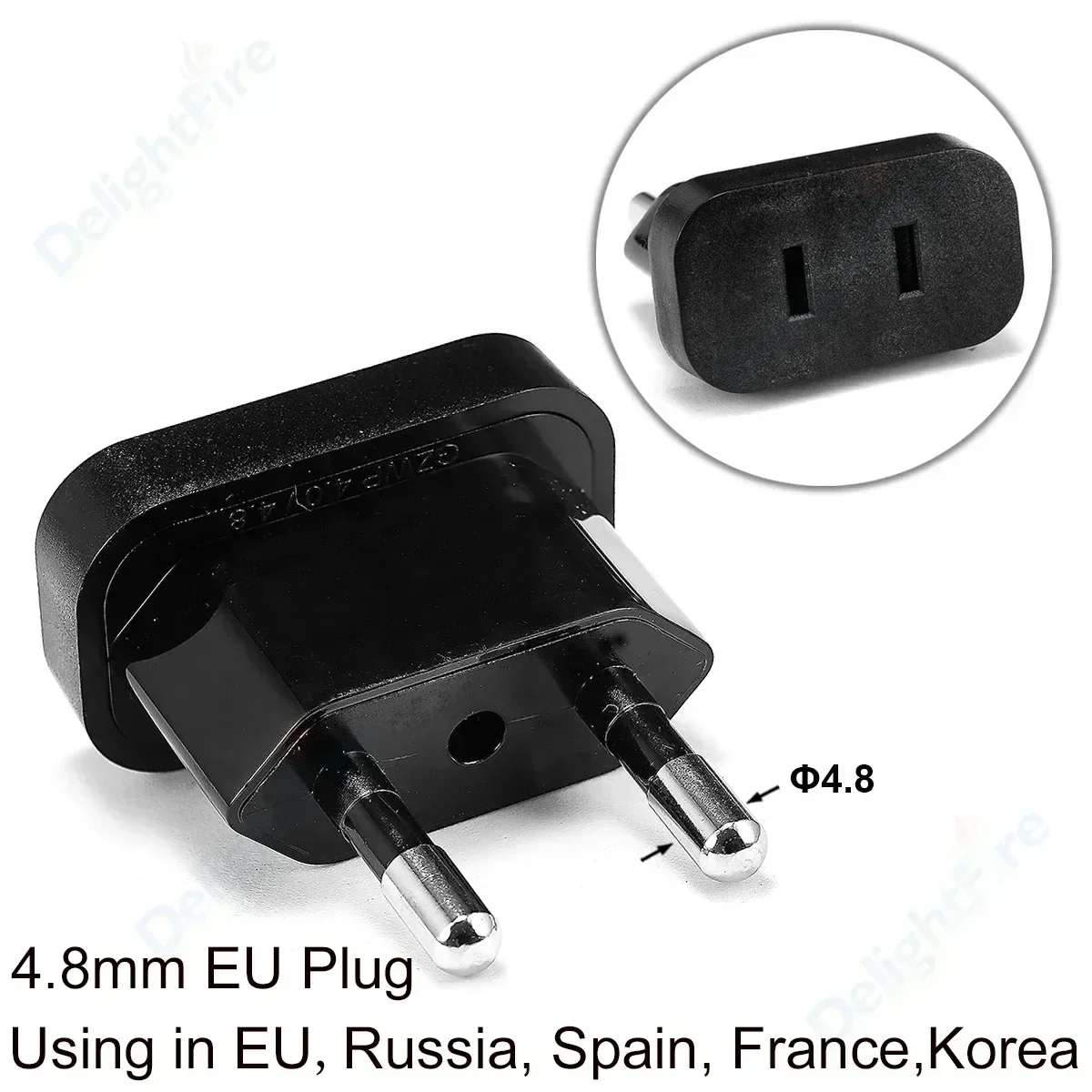 Adaptateurs d'alimentation de prise ue, prise US vers EU Euro, adaptateur de voyage, prise électrique, convertisseur de puissance US vers EU, prise ca: blanc chaud / Type 12