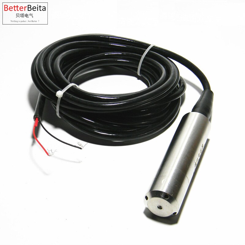 1m 2m 3m 4m 5m liquid level sensor water depth transmitter 4-20mA output 24VDC power supply
