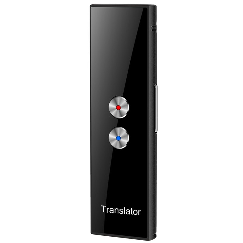 Draagbare mini draadloze slimme vertaler 68 talen tweerichtings realtime directe stemvertaler app bluetooth m-taal: Default Title