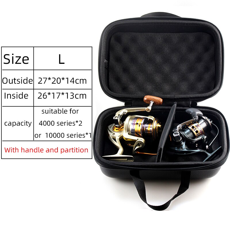 1Pcs Fishing Reel Bag Protective Spinning Reel Case Hard Shell Fishing Tackle Storage Box Shockproof Waterproof S/M/L FB33
