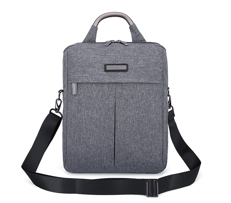 office bags for men work bag portafolio hombre business Waterproof Grey Black Working man Data Notebook shoulder Messenger Bag: gray