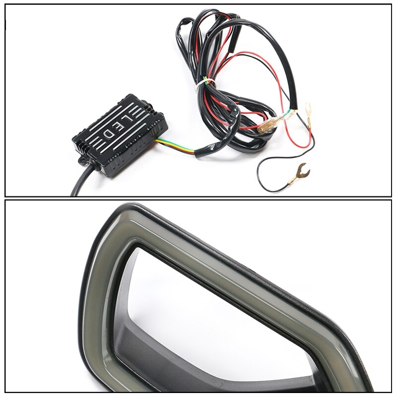 Fit for 15-19 Dodge Charger SRT Scat Pack Grille Smoke LED Lights DRL+ Turn Signal Light
