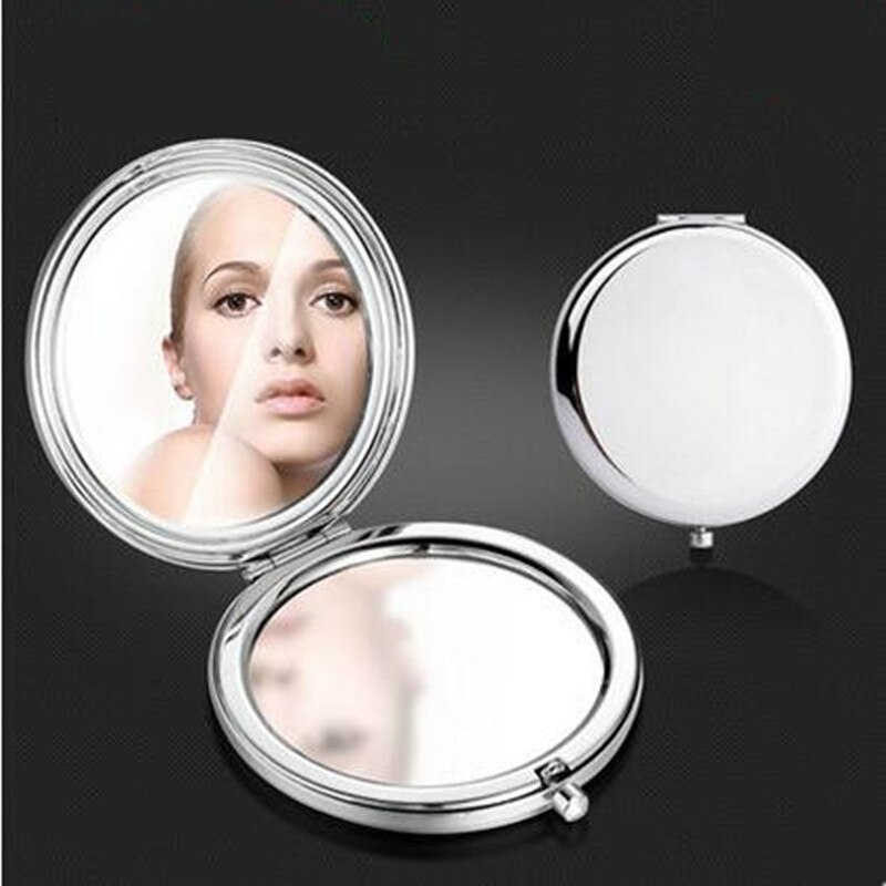 1Pc Pocket Horloges Make-Up Spiegel Mini Pocket Cosmetische Spiegel Mode Dames Meisje Draagbare Dubbele-Side Folde Compact Spiegels