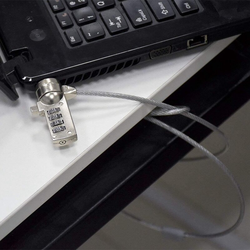 4 Digit Password Notebook Laptop Computer Security Lock Cable Chain For Laptop Notebook PC Anti-Theft keyless entry door lock
