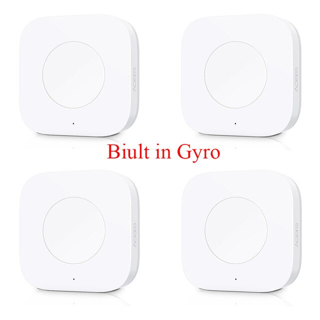 Aqara smart trådløs bryter nøkkel innebygd gyro multifunksjonell fjernkontroll zigbee wifi bryter for xiaomi mijia smart hjem: Innebygd gyro 4 stk