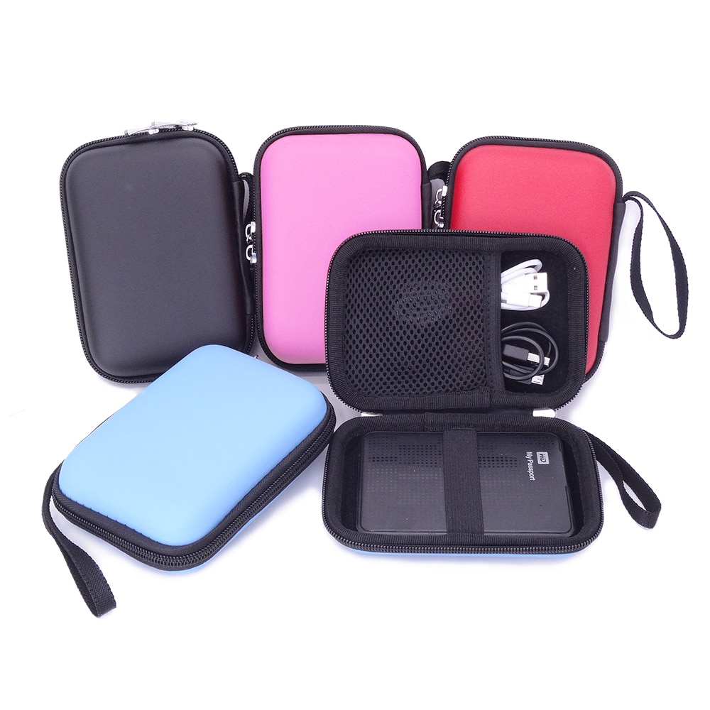 2.5 &quot;HDD Bag Hard Disk Case Rits Pouch Externe Harde Schijf Disk Protector Cover Zak Power bank Mobiele HDD EVA Opbergdoos