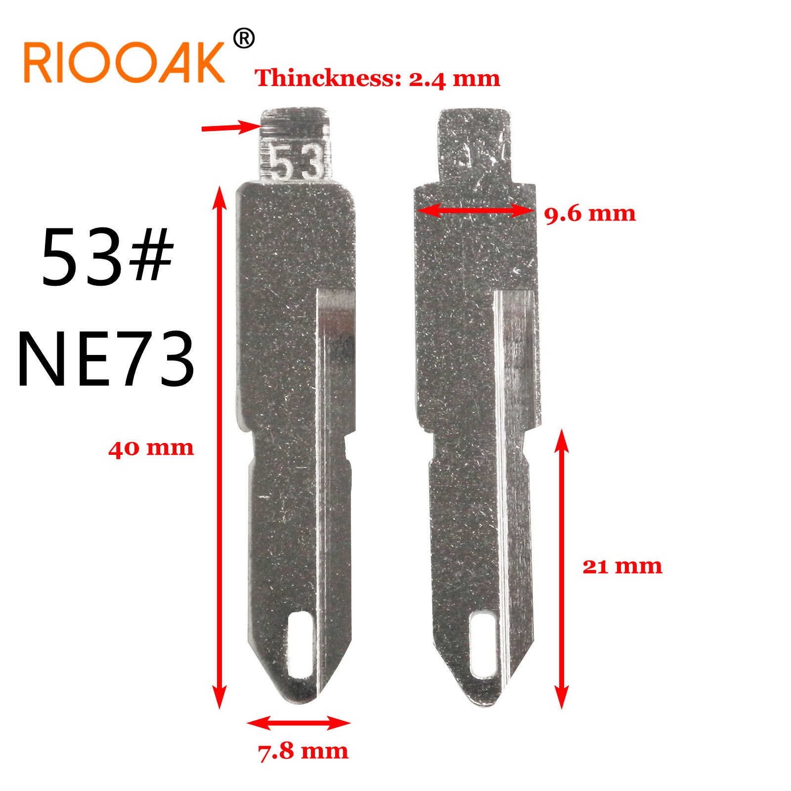 10Pcs Remote Key Blade Kd Vvdi Ongesneden Flip Blank Lishi VAC102 #152 153 #53 # Voor Renault megan Dacia Clio Stofdoek Vervanging Deel: 10PCS 53 NE73