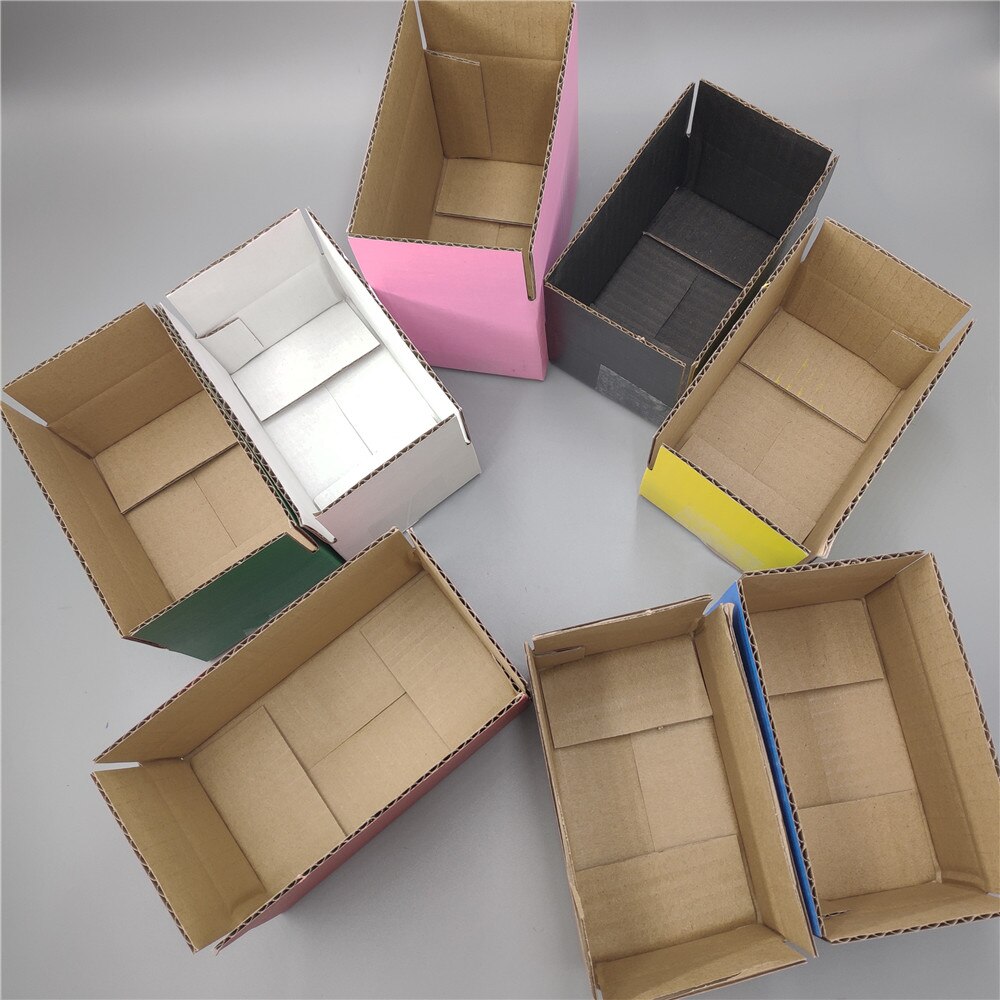 13*8*9cm 50 stücke bunte verrotten rosa schwarz grün gelb kleine Karton Verpackung Kasten, wellpappe Kasten