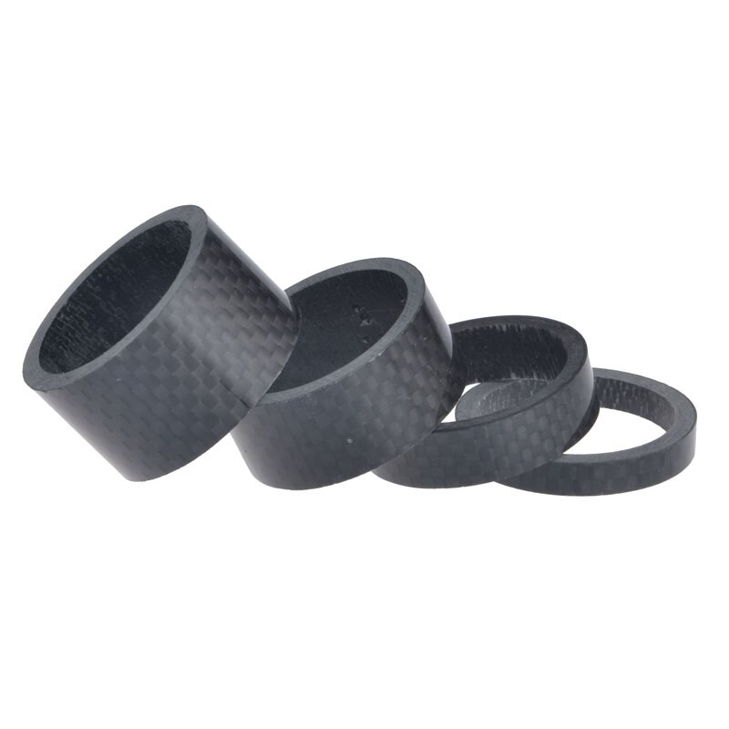 Wanyifa 5 sztuk/partia 5/10/15/20mm pełne włókno węglowe i rower tytanowy podkładki rower Spacer 1-1/8 "dla Road rower mtb uwalnia statek: 5 10 15 20mm matte