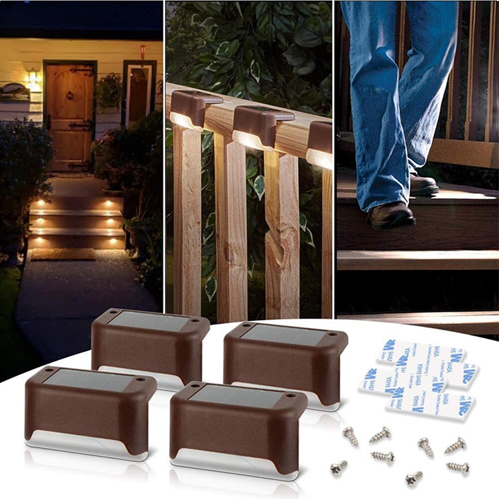 Solar Verlichting Solar Stap Lichten Buiten Waterdichte Led Zonne-energie Tuin Licht Lamp Decoratie Voor Patio Stair Tuin Yard Fence