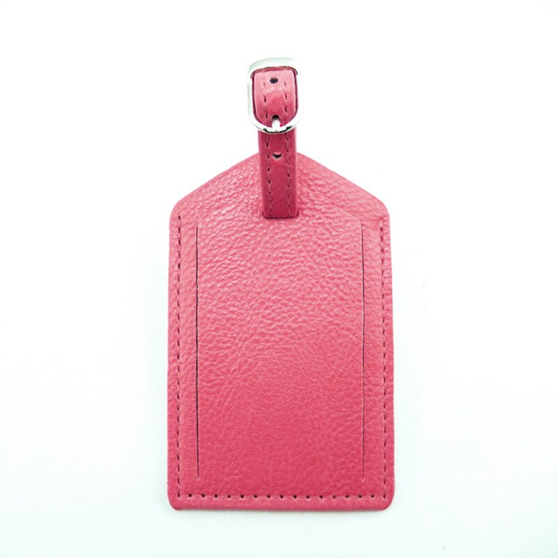 Etichetta per bagagli in pelle valigia da viaggio nome indirizzo ID etichetta per bagagli indirizzo indirizzo etichette per imbarco portatili accessori da viaggio: rosa
