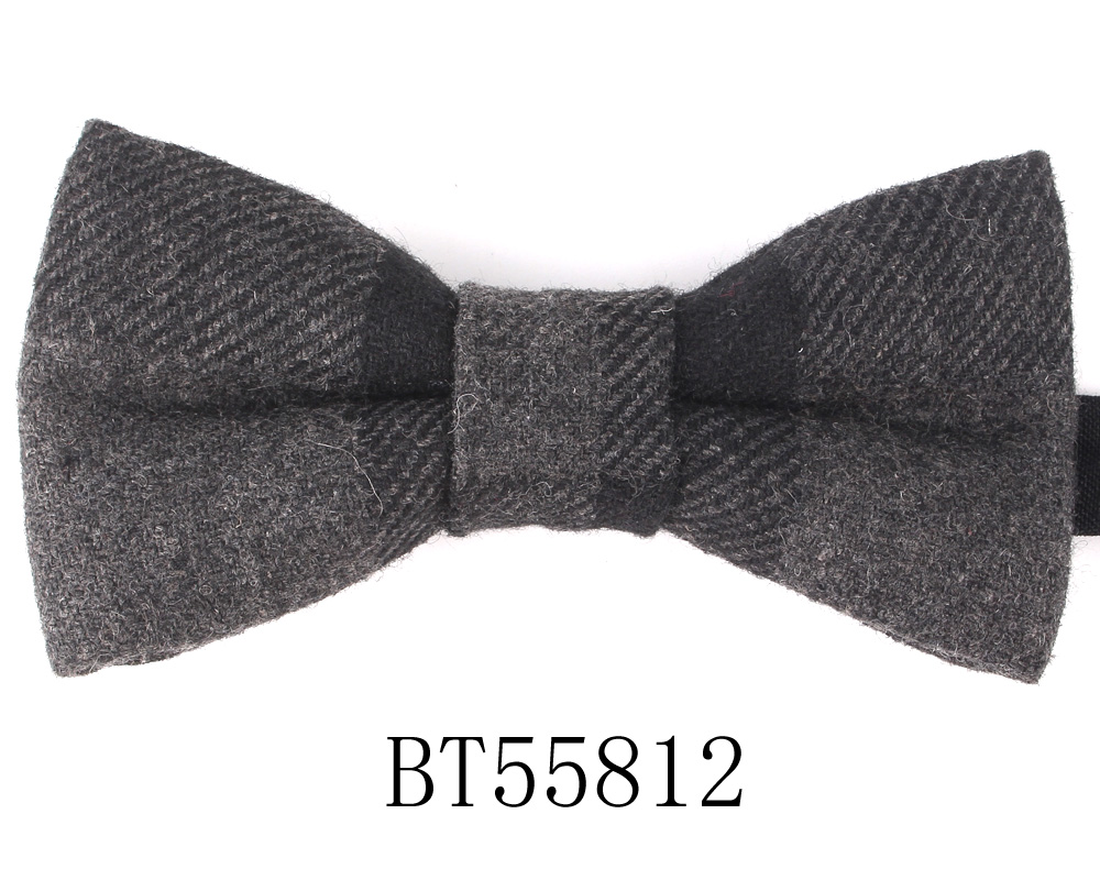 Novo laço de lã inverno gravata borboleta para homens mulheres laço nó adulto gravata borboleta de lã cravats festa noivo gravatas borboleta para presentes: Prateado