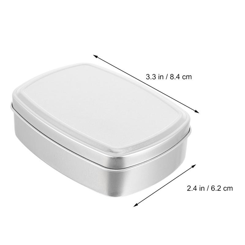 2 stk 100ml tom firkantet sæbeæske aluminium sæbeskålholder etui kosmetisk diverse opbevaringsbeholder badeværelsestilbehør