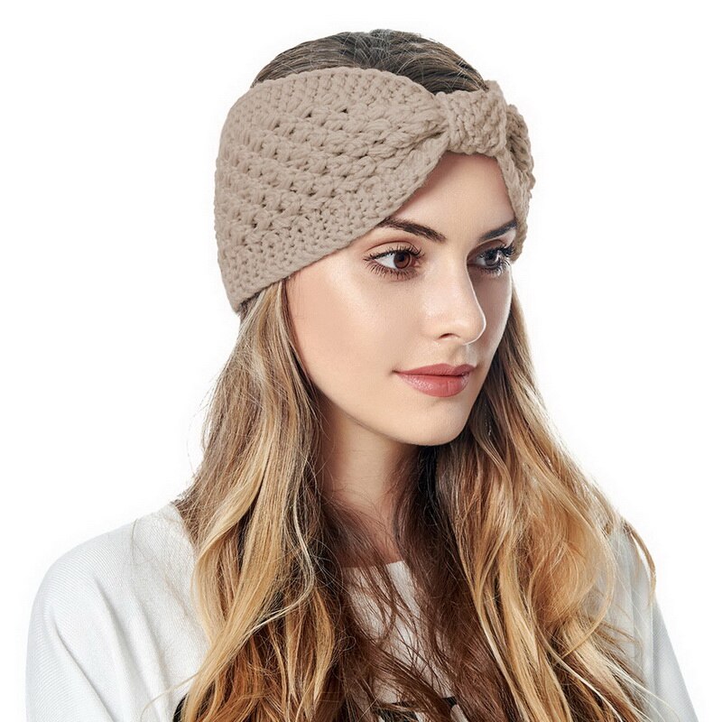 Neue Winter Gestrickte Elastische Stirnbänder Turban Für Frauen Mädchen Stricken Wolle Haarband Häkeln Bogen Breite Stirnbänder Haar Zubehör: 6