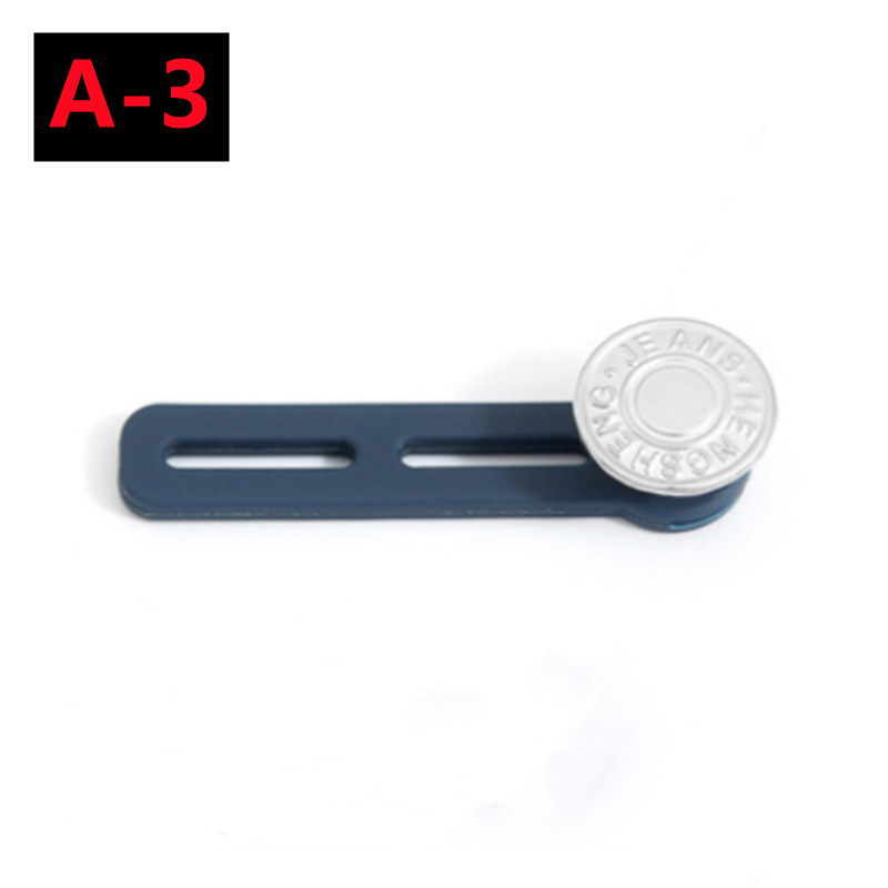 Extensor de botón de Metal para pantalones vaqueros, costura gratis, extensores de cintura retráctiles ajustables, expansor de cintura con botón, 10/5/1 ud.: 4 # / Plata antigua