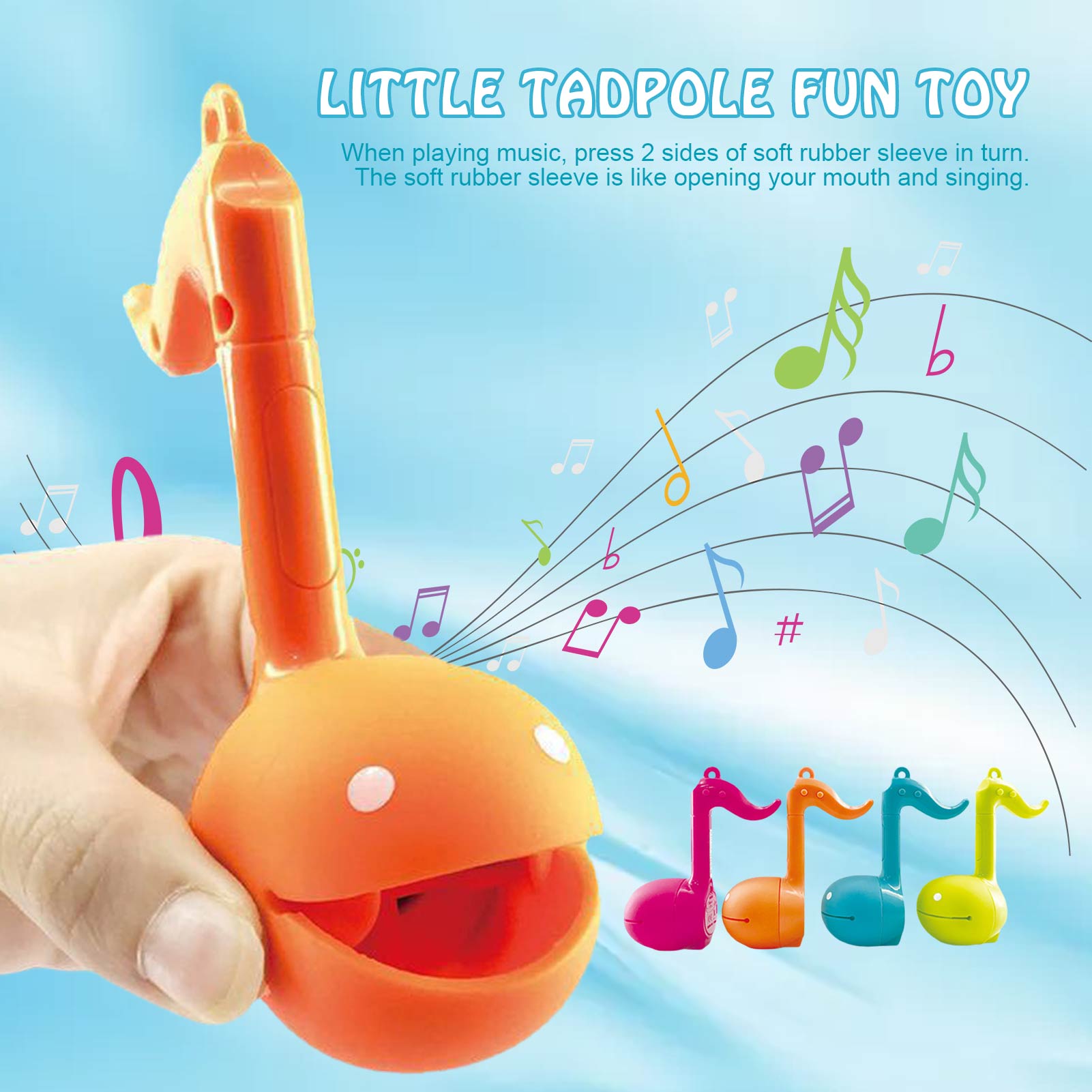 Electronic Erhu Shape Education Baby Toy Otamatone Musical Instrument Note Shape Melody Electronic Organ L50