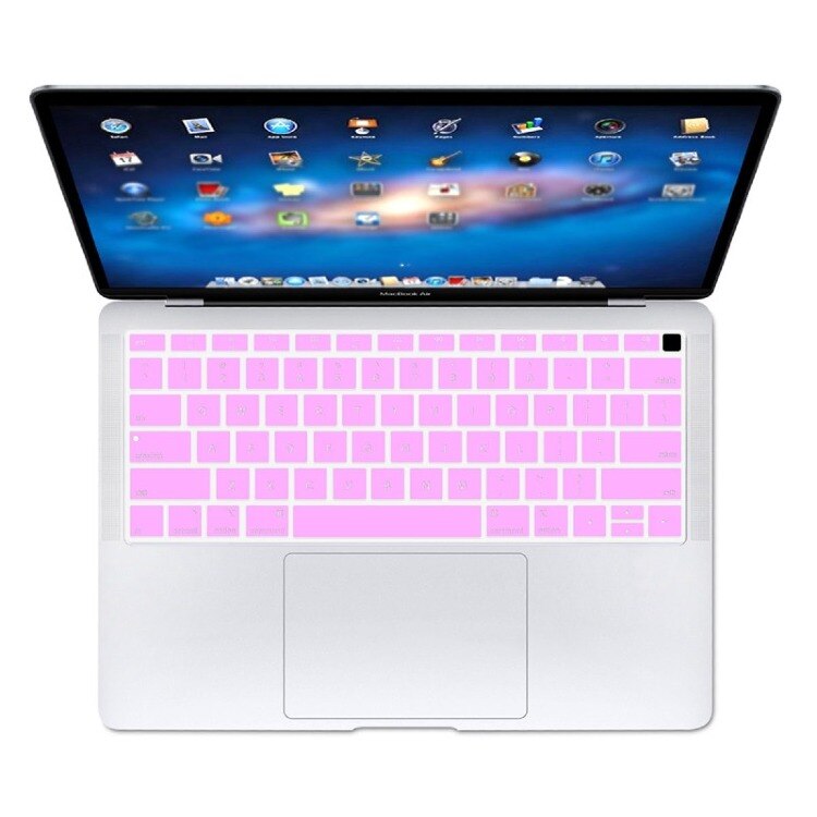 HRH Waterproof Silicone Backlit Glow in the Dark Laptop Skin English Keyboard Cover Skin for MacBook Newest Air 13" A1932: Lavender Purple