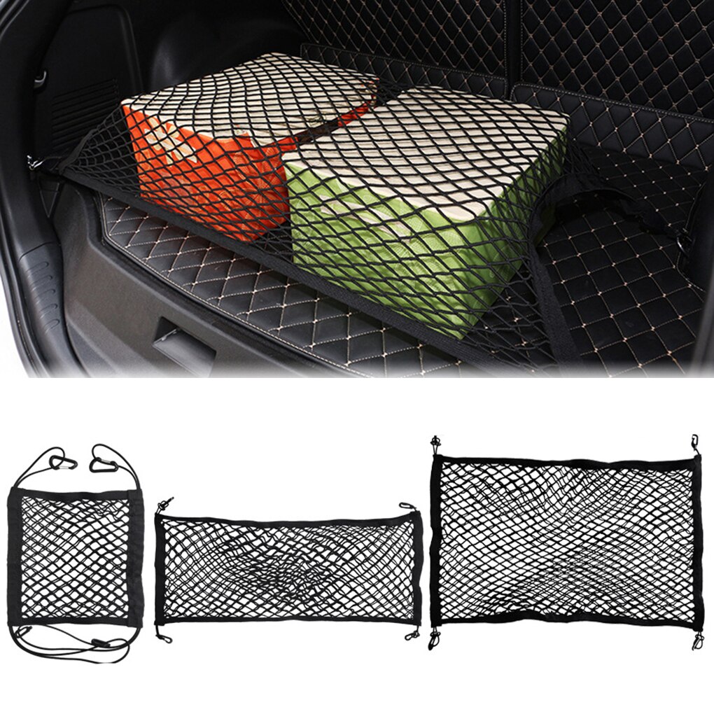 Sterke elastische auto mesh netto zak tussen auto organizer opbergtas bagagehouder zak voor auto styling