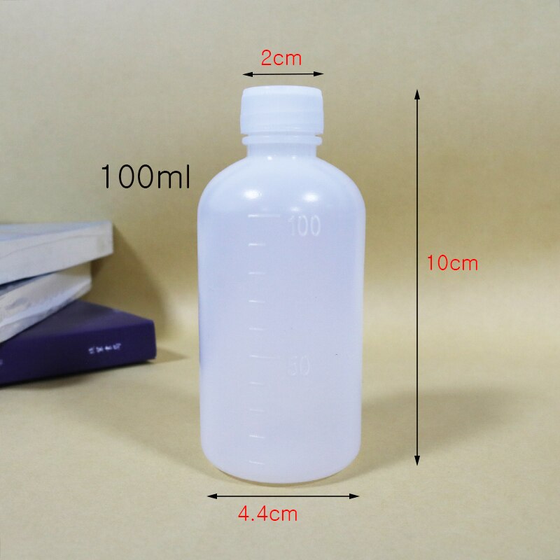 2 Pcs 100ml Reagent bottle screw cap laboratory equipment plastic reagent sub-bottle sealed bottle chemical container